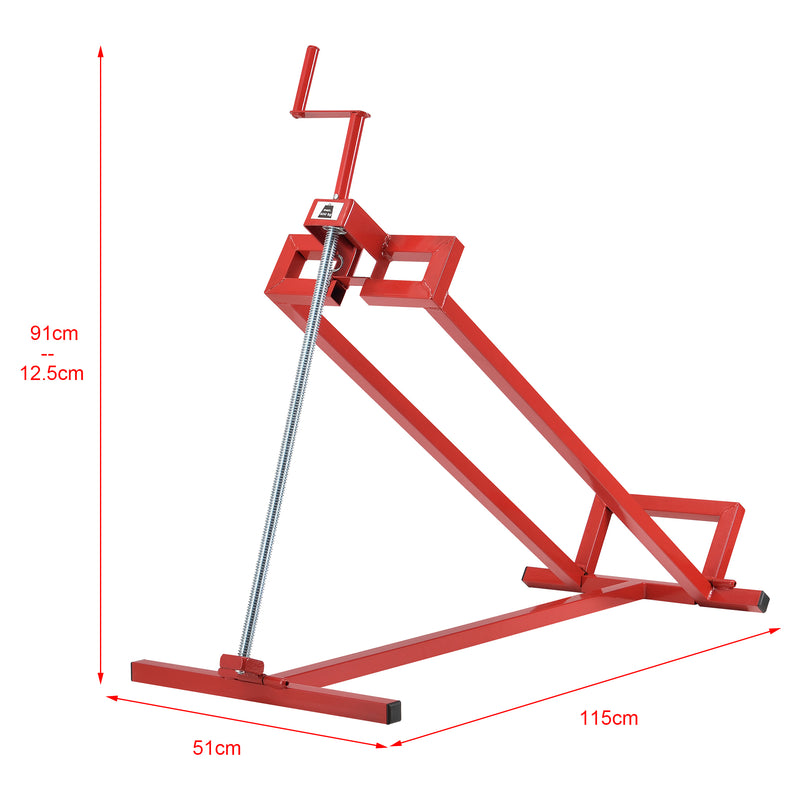 Szkic wymiarowy Podnośnik do traktorka Max 300 kg stalowy czerwony pro.tec