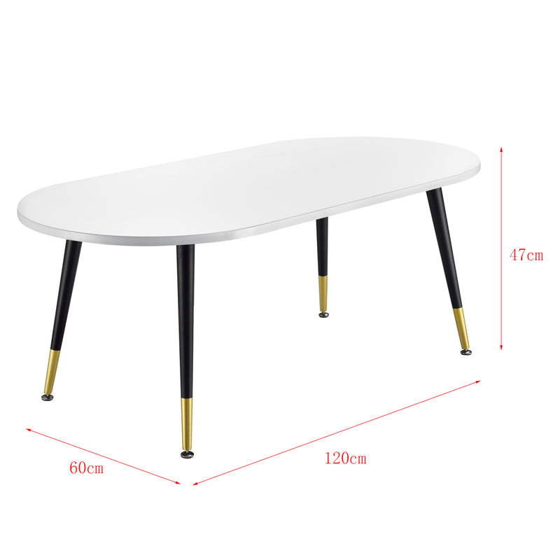 Szkic wymiarowy Stolik kawowy Fontana 47x120x60 cm w różnych kolorach kolory en.casa