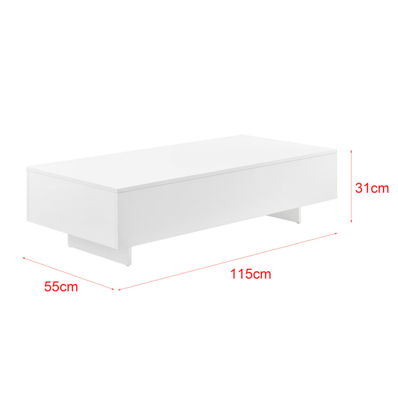 Szkic wymiarowy Stolik kawowy Lärketorp 115x55x31 cm w różnych kolorach kolory en.casa