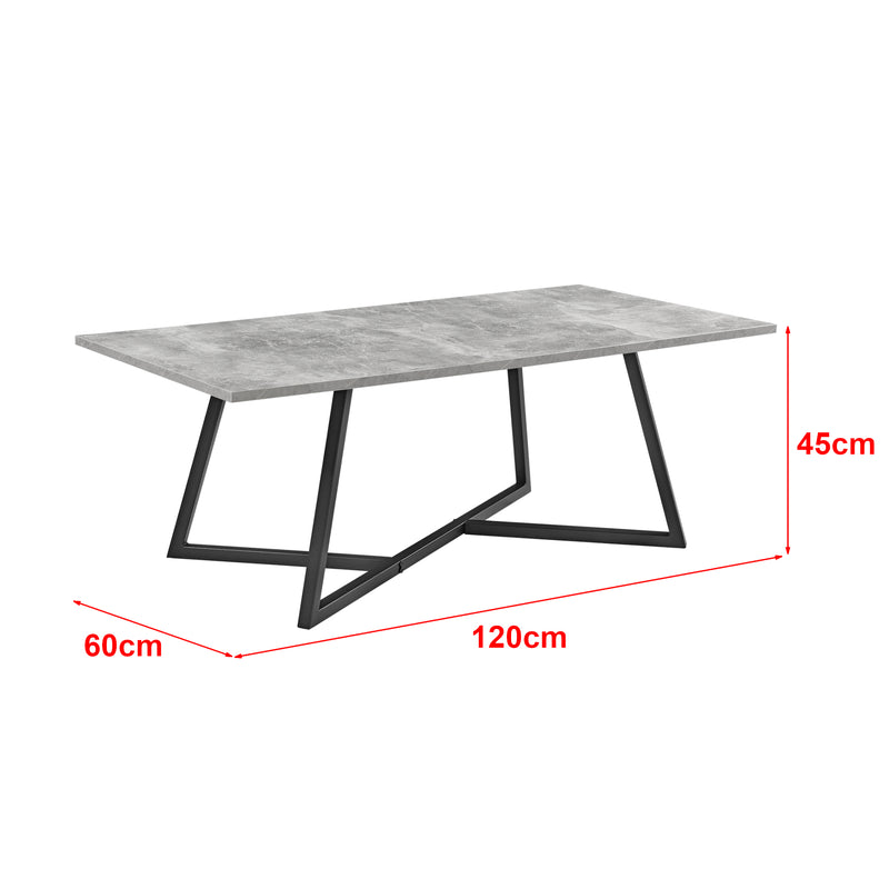 Szkic wymiarowy Stolik kawowy Mosta 120 x 60 x 45 cm różne kolory kolory en.casa