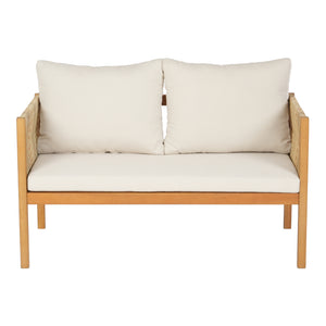 Zestaw mebli ogrodowych Cannole 4 szt. drewno akacjowe kolory drewna [casa.pro]