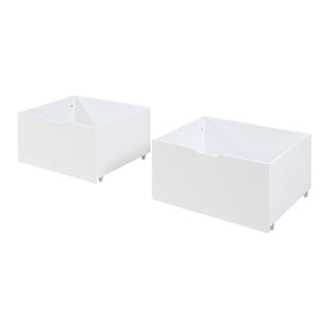 Łóżko domowe Surnadal 90x200 cm drewno sosnowe biały/naturalny [en.casa]