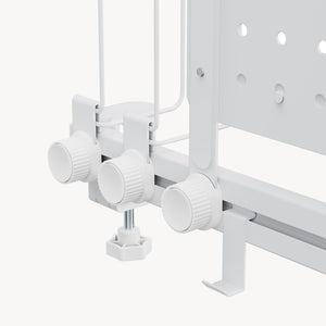 Organizer na biurko Sauda 50x50 cm stalowy biały [en.casa]