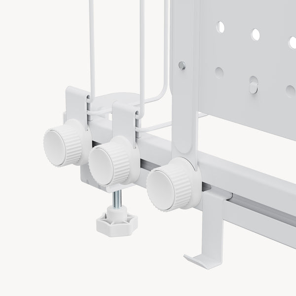 Organizer na biurko Sauda 50x50 cm stalowy biały [en.casa]