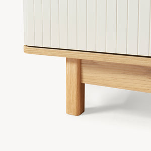 Szafka RTV Ferrersp z 2 drzwiami 140x40x45 cm dąb/sand [en.casa]