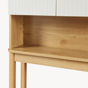 Szafka łazienkowa Ferrersp 160x63x20 cm dąb optyka/piaskowy kolor [en.casa]