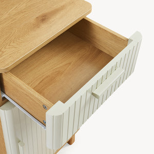 Szafka łazienkowa Ferrersp 80x40x35 cm, optyka dębu/kolor piaskowy [en.casa]