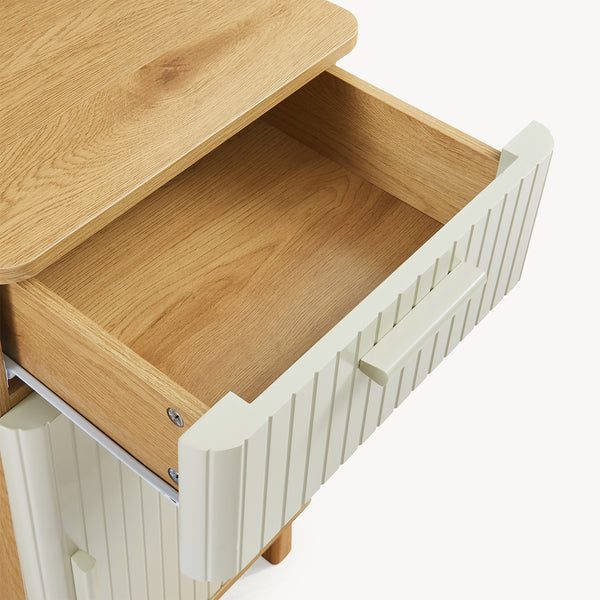 Szafka łazienkowa Ferrersp 80x40x35 cm, optyka dębu/kolor piaskowy [en.casa]