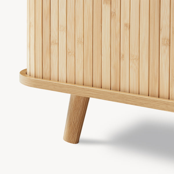 Szafka na buty z poduszką do siedzenia Tvedestrand 50x80x40 cm bambus/beżowy [en.casa]