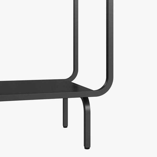 Regał na książki Færder stal 145x76x33 cm czarny [en.casa]