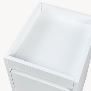 Stolik nocny Lure 55x30x35 cm biały/dąb [en.casa]