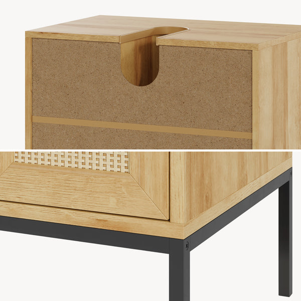 Szafka pod umywalkę Marhasa 60x60x40 cm dąb optyka/czarny [en.casa]