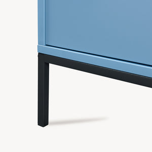 Ławka na buty Colwyn 80x40x45 cm Niebieska [en.casa]