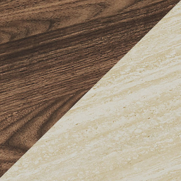 Szafka RTV Trorlon 160x40x55 cm w optyce orzecha/trawertynu [en.casa]