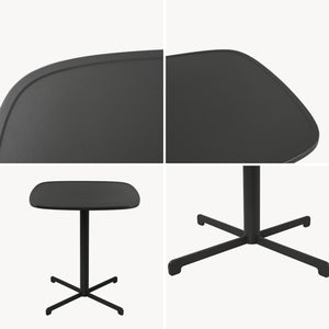 Stół bistro na zewnątrz Foggia 75x70x70 cm stal antracytowa [casa.pro]