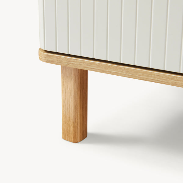 Komoda Ferrersp z 3 szufladami 70x60x40 cm dąb optyka/piaskowy kolor [en.casa]