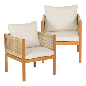 Zestaw mebli ogrodowych Cannole 4 szt. drewno akacjowe kolory drewna [casa.pro]