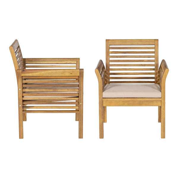 Zestaw mebli ogrodowych Candela 4 szt. drewno akacjowe kolory drewna [casa.pro]