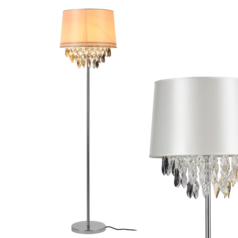 Szkic wymiarowy [lux.pro]® Lampa stojąca - Royality 1 x E 27 - 60W - biała/chrom