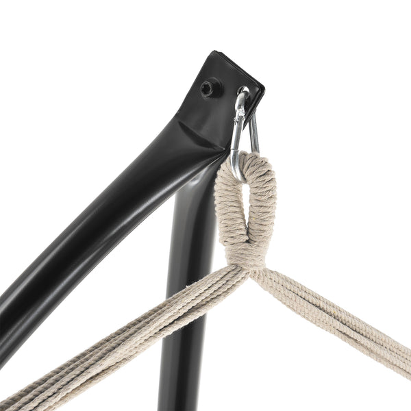 Fotel wiszący z ramą czarny uniwersalny casa.pro