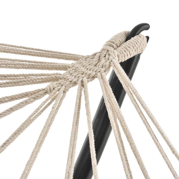 Hamak ze stelażem 290 cm Czarny Uniwersalny casa.pro