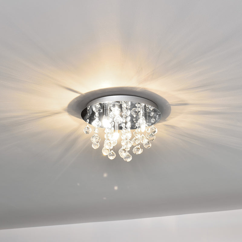 Szkic wymiarowy [lux.pro]® Stylowa lampa sufitowa - Trio - chromowana / srebrna