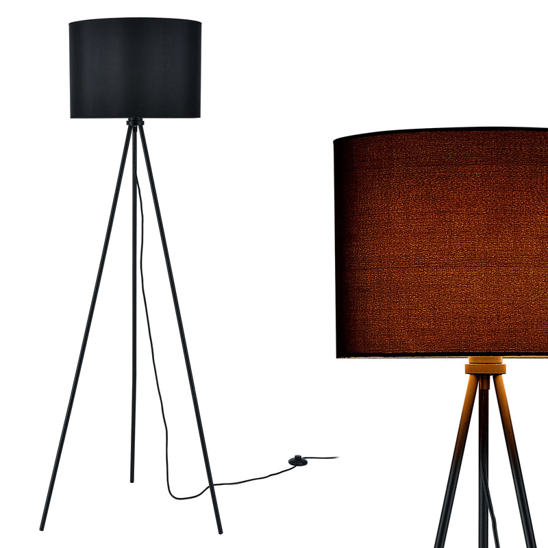 Szkic wymiarowy [lux.pro]® Lampa stojąca - trójkąt 1 x E27 - 40W - czarna