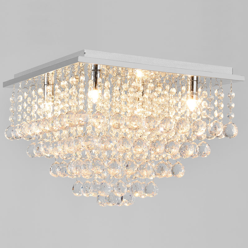 Szkic wymiarowy [lux.pro]® Stylowa lampa sufitowa - Veli Prisma - chromowana / biały kryształ