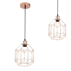 [lux.pro]® Lampa wisząca sufitowa - miedziana (1 x E27)