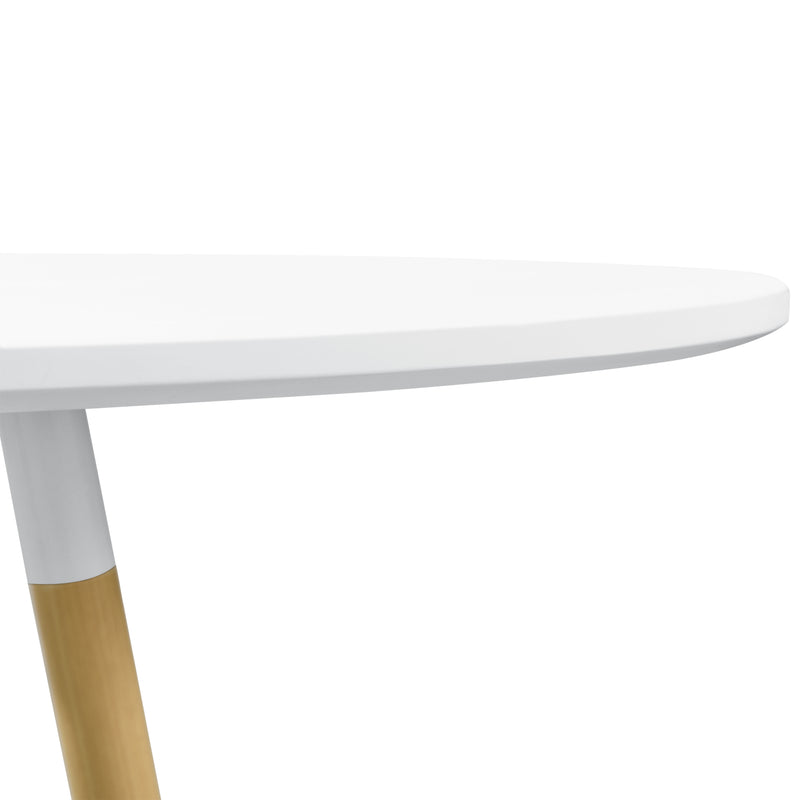 Szkic wymiarowy [en.casa]® Okrągły stół do kuchni jadalni biały ø80 cm MDF