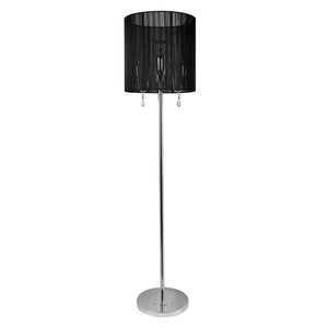 [lux.pro]® Lampa stojąca - Fabrica 3 x E 14 - 42W - chrom/czarna