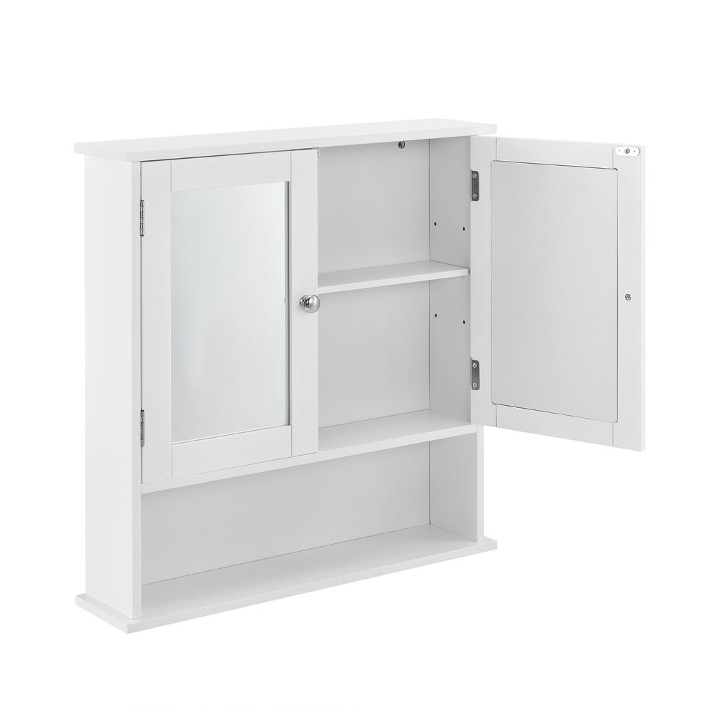 Badezimmerschrank Locust 58x56x13 cm Weiß [en.casa] - premiumXL