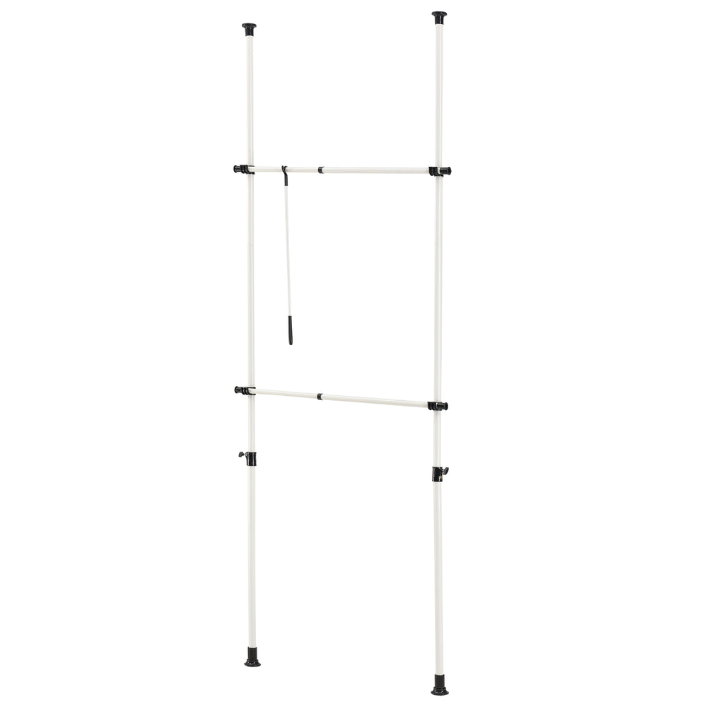 Teleskopgarderobe Kemi Weiß [en.casa] - premiumXL