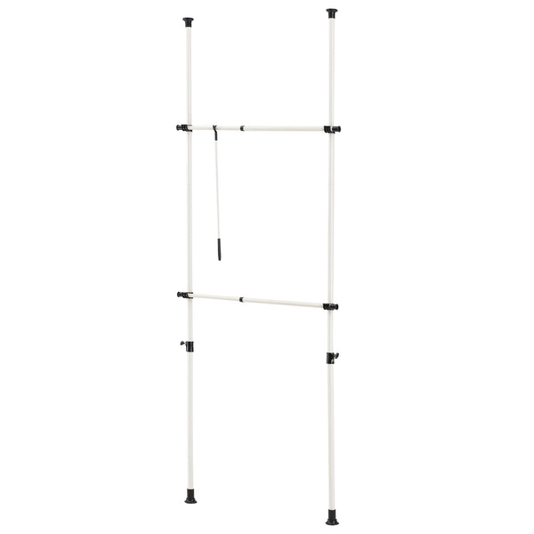 Wieszak teleskopowy Kemi biały [en.casa]