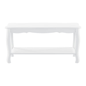 Stolik kawowy Pearl 88x40x42 cm styl Shabby Shic biały en.casa