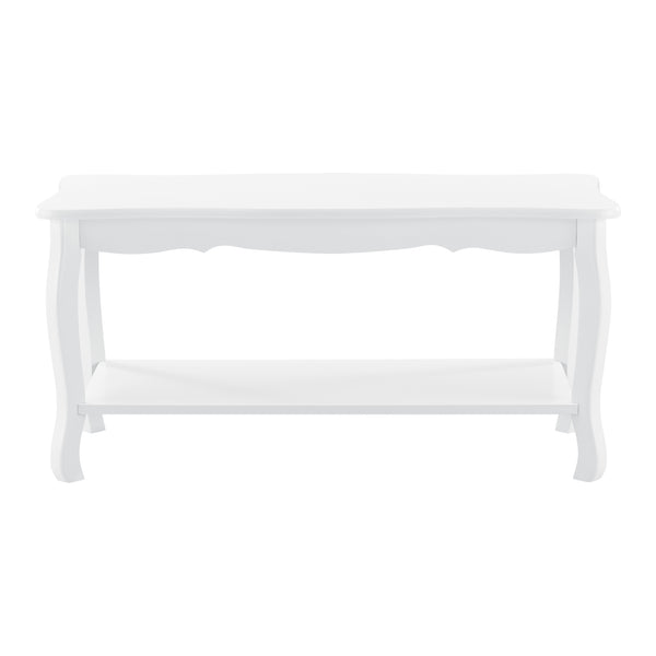 Stolik kawowy Pearl 88x40x42 cm styl Shabby Shic biały en.casa