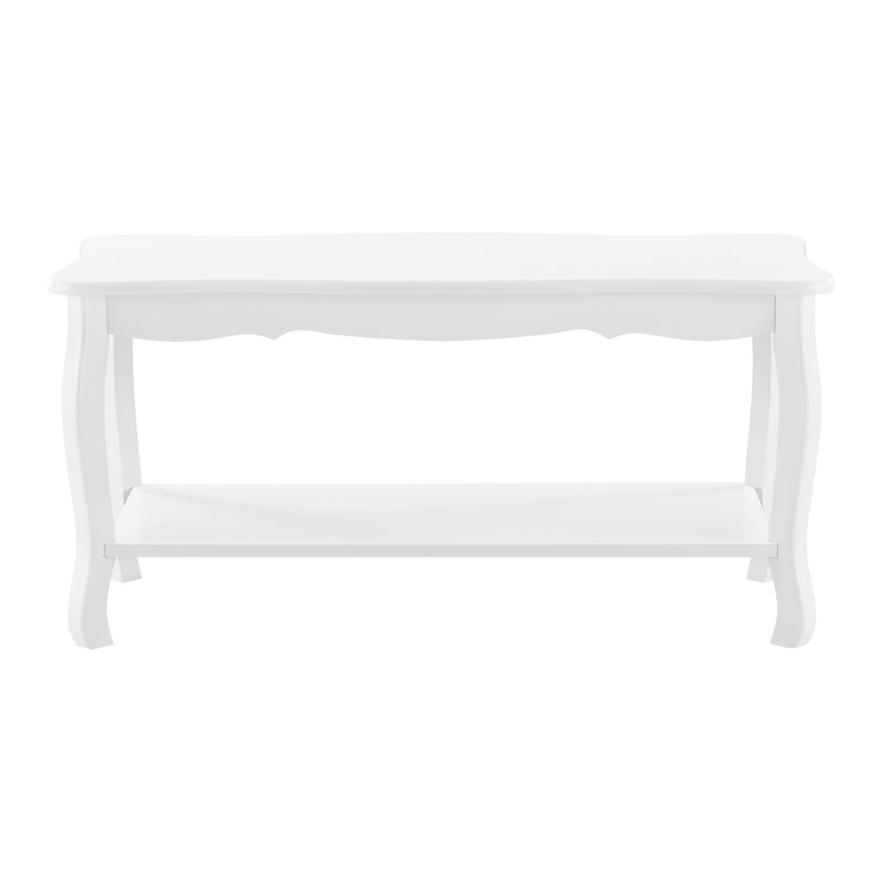 Szkic wymiarowy [en.casa]® Stolik kawowy biały ława Shabby Chic 87,5x40x42 cm
