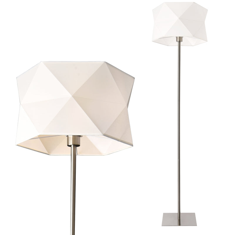 Szkic wymiarowy Lampa podłogowa Narwa 152 cm E27 60W metal chrom/biały lux.pro