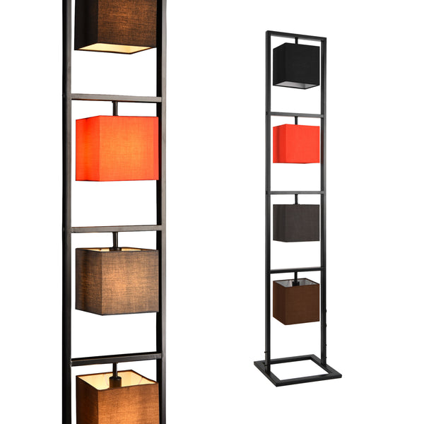 Lampa podłogowa Tavira 147 cm 4xE14 Max. 40W Metal o industrialnym wyglądzie Wielokolorowy lux.pro