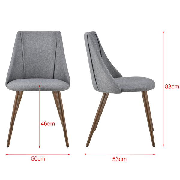 Krzesło do jadalni Danzig zestaw 2 kolorów ciemnoszary/drewno en.casa