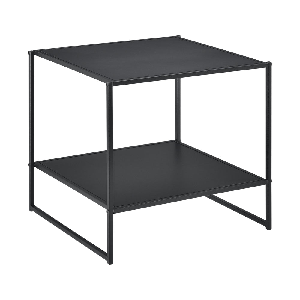 Beistelltisch Salsnes 51x53x51 cm mit Ablage Schwarz [en.casa] - premiumXL