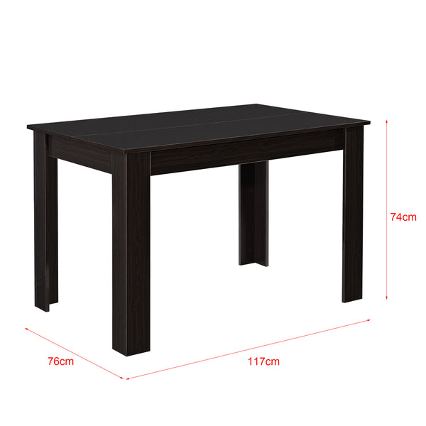 Stół do jadalni Skien 117x76x74 cm orzechowy wysoki połysk en.casa