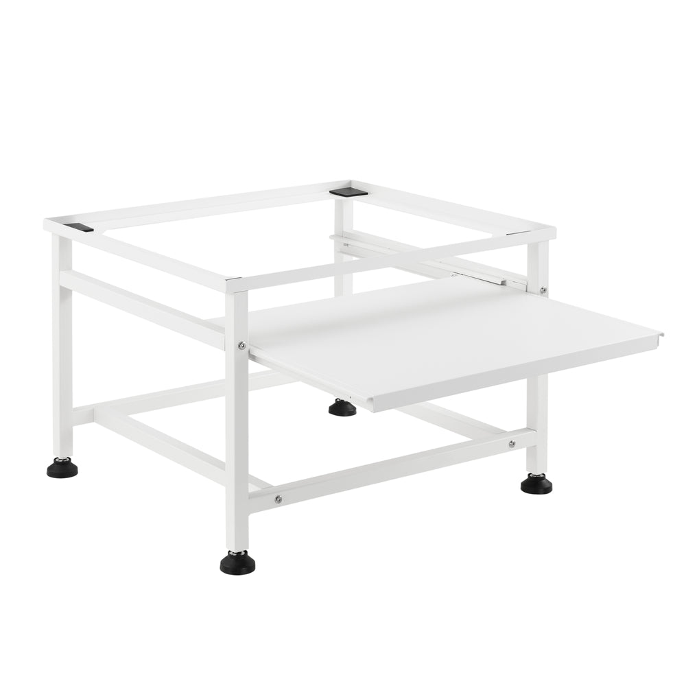 Waschmaschinen - Sockel Florimont mit Ausziehablage Stahl [en.casa] - premiumXL