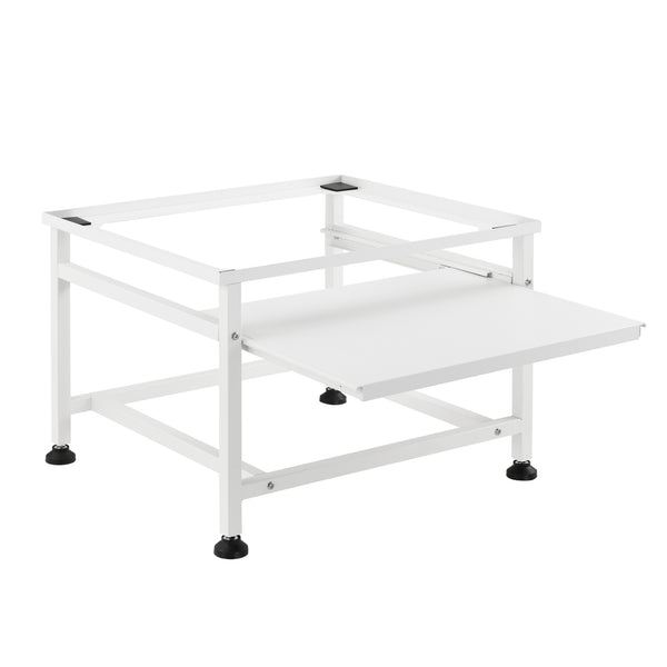 Cokół pralki Florimont z wysuwaną półką, stalowy [en.casa]