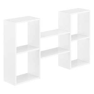 Półka ścienna Lillesand z 5 półkami 101x18x60 cm biała [en.casa]