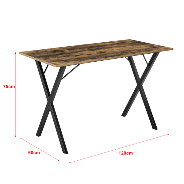 Stół do jadalni Arboga 120x60x75cm dla 4 osób Ciemne drewno en.casa