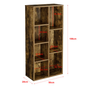 Regał na książki Nossebro w ciemnym odcieniu drewna en.casa