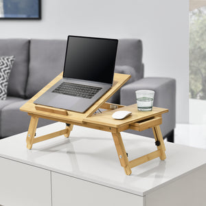 Stolik pod laptopa z bambusa Trysil 55x35x28cm [en.casa]