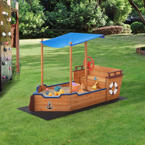 Piaskownica Grömitz statek żaglowy 103x160x78cm [en.casa]