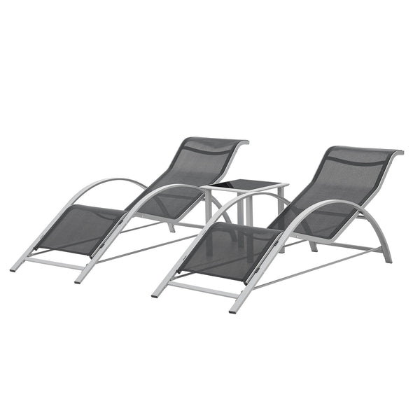 Zestaw mebli ogrodowych Binetto 3 szt [en.casa]